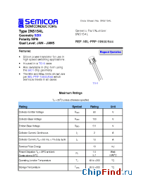 Datasheet 2N5154L manufacturer Semicoa